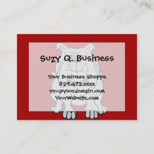 Carte De Visite La mascotte des Bulldogs sur les cadeaux Amoureux 