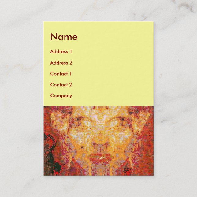 Carte De Visite LA MATIÈRE N'A PAS D'IMPORTANCE Masque fractal en  (Devant)