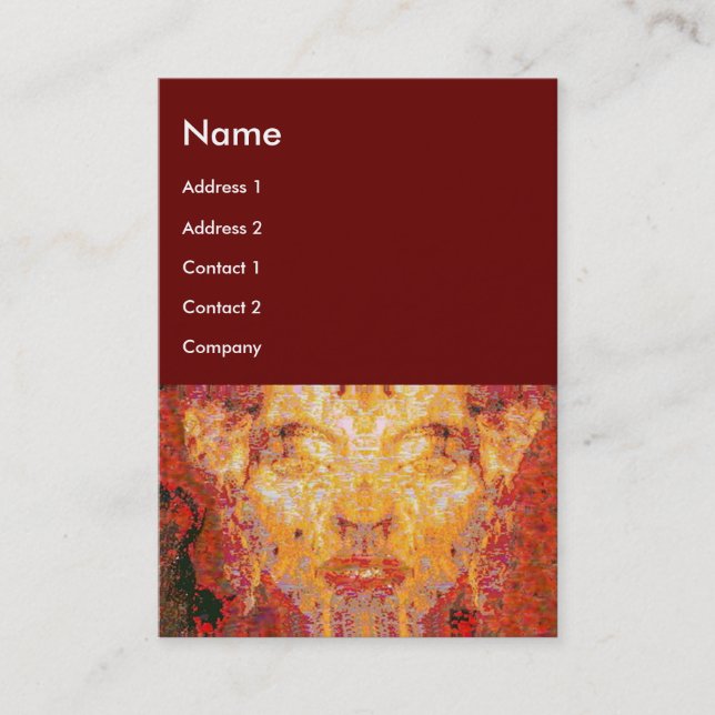 Carte De Visite LA MATIÈRE N'A PAS D'IMPORTANCE Masque fractal en  (Devant)