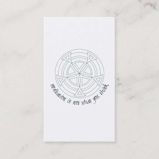 Carte De Visite La Méditation N'Est Pas Ce Que Vous Pensez (Devant)