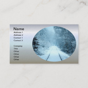 Carte De Visite La neige de Noël sur les chemins de fer