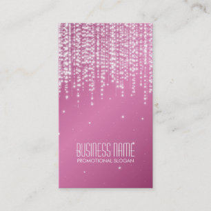 Carte De Visite La nuit élégante brillent le rose