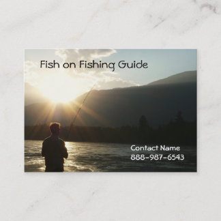 Carte De Visite La pêche jusqu'au Sun descend