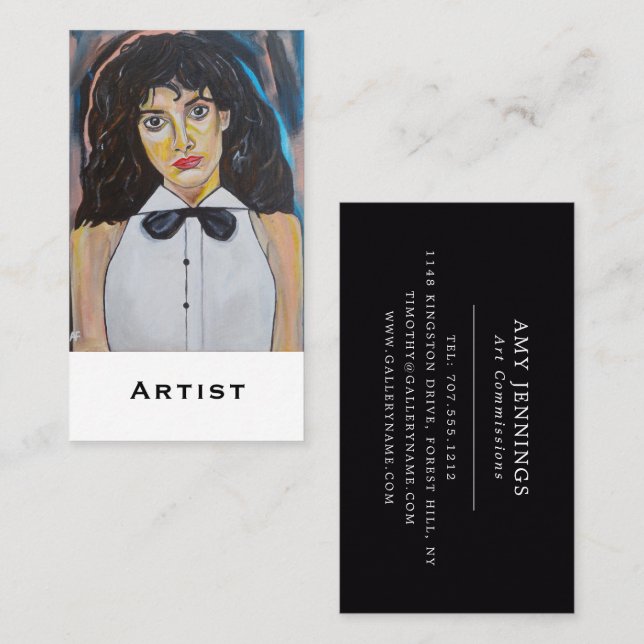 Carte De Visite La peinture de danseuse par Alfred Fox (Devant / Derrière)