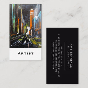 Carte De Visite La peinture de minuit électrique de New York - Alf
