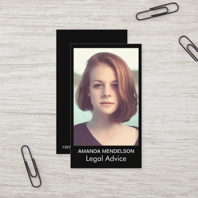 Carte De Visite La photo ou le logo éditent des couleurs (Devant/Arrière en situation)