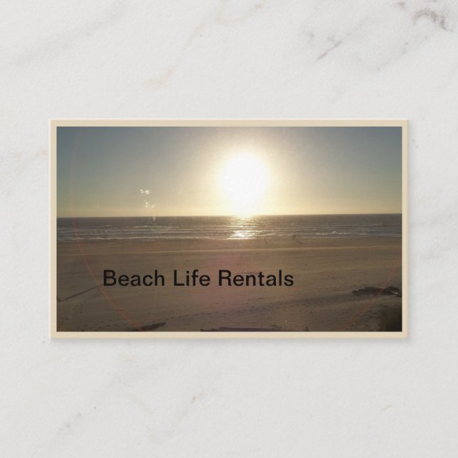 Carte De Visite La plage est mon affaire (Devant)
