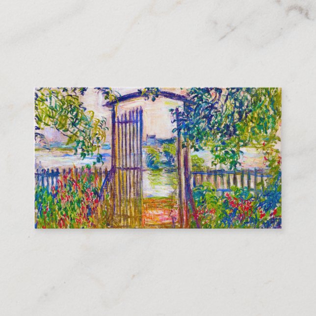 Carte De Visite La porte de jardin à la peinture de Vetheuil (Devant)