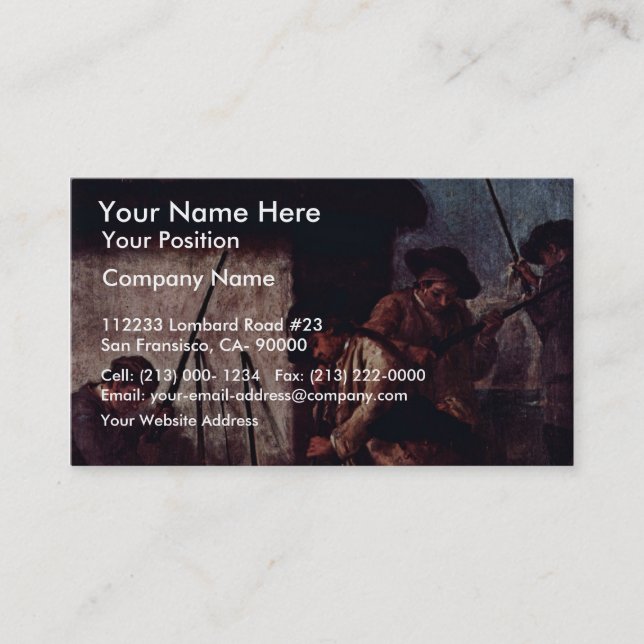 Carte De Visite La préparation des armes à feu" par Longhi Pietro (Devant)