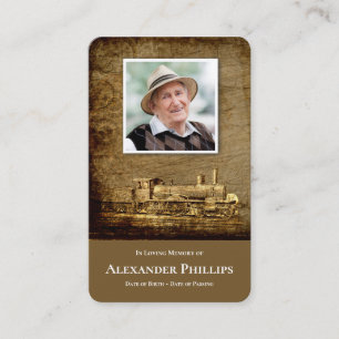 Carte De Visite La prière carde de luxe locomotif vintage de