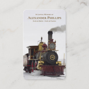 Carte De Visite La prière carde la locomotive à vapeur de   de