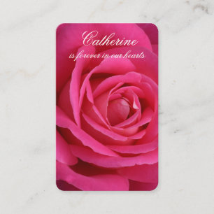 Carte De Visite La prière carde   rose-foncé s'est levée