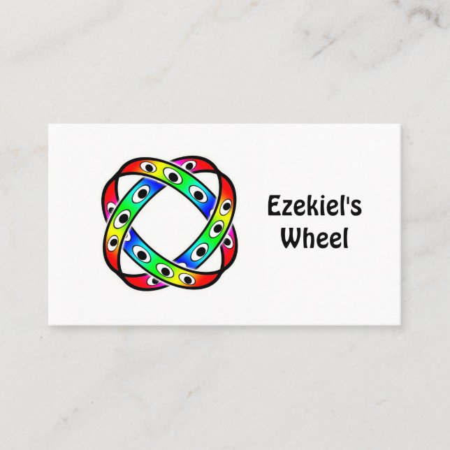 Carte De Visite La roue d'Ezechiel (vous pouvez changer les mots) (Devant)