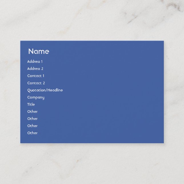 Carte De Visite La Russie - potelée (Devant)