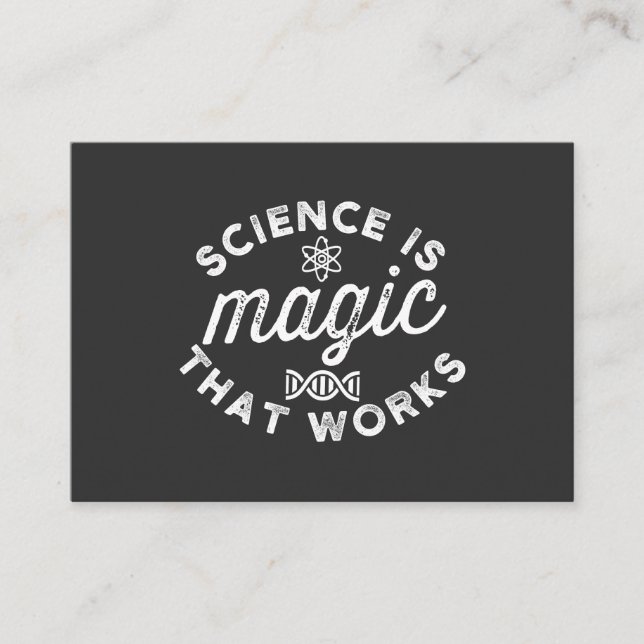 CARTE DE VISITE LA SCIENCE EST UNE MAGIE QUI FONCTIONNE (Devant)