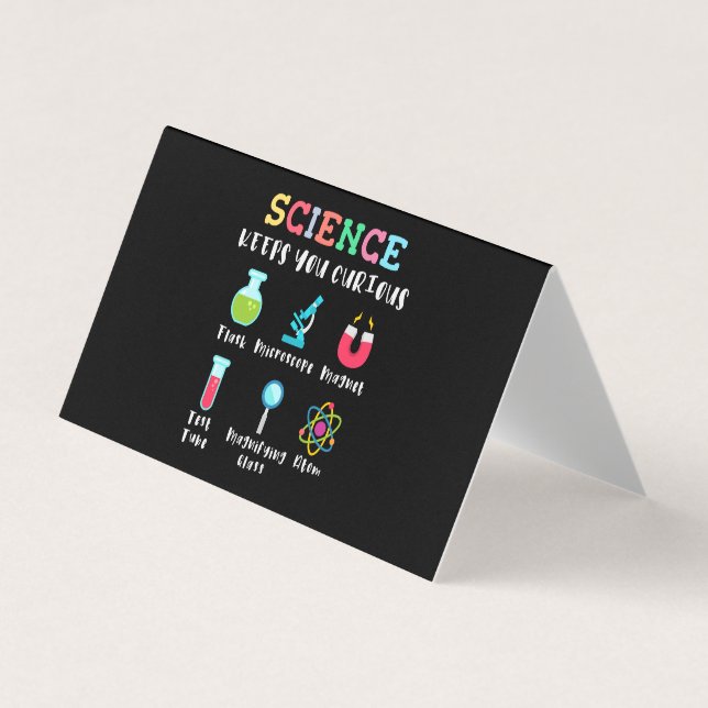 Carte De Visite La science vous garde curieux (Devant)