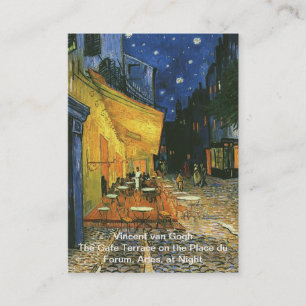 Carte De Visite La terrasse du café sur la place du Forum à Arles,