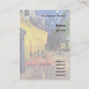 Carte De Visite la terrasse du café sur la place du forum, Arles