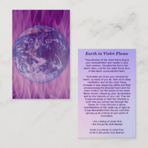 Carte De Visite La Terre dans la flamme violette