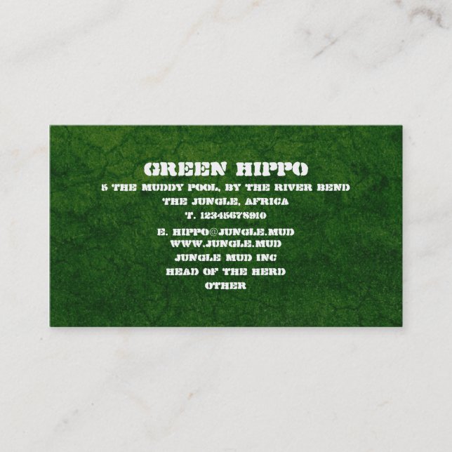Carte De Visite La terre verte - customisée (Devant)