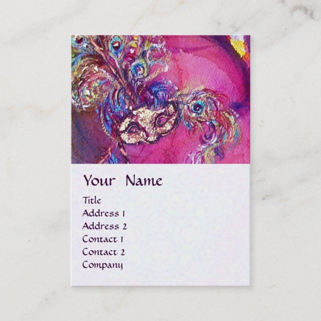 Carte De Visite LA TROISIÈME MASQUE / Costume Designer, Artiste th (Devant)