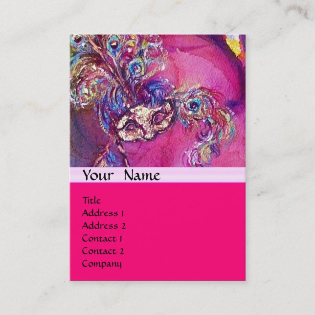 Carte De Visite LA TROISIÈME MASQUE / Costume Designer, Artiste th (Devant)