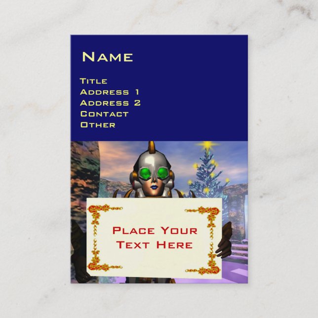 CARTE DE VISITE LA VEILLE D'UN CYBORG DU NOUVEL AN (Devant)