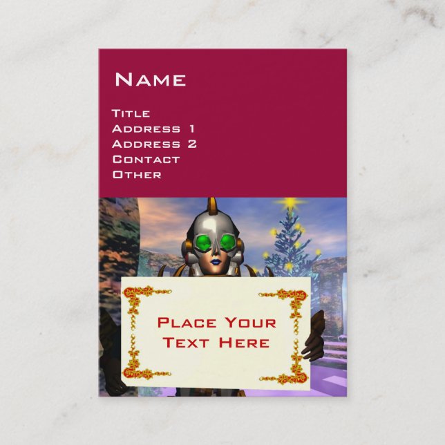 CARTE DE VISITE LA VEILLE D'UN CYBORG DU NOUVEL AN (Devant)