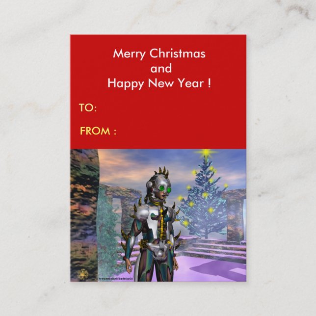 CARTE DE VISITE LA VEILLE D'UN CYBORG DU NOUVEL AN (Devant)