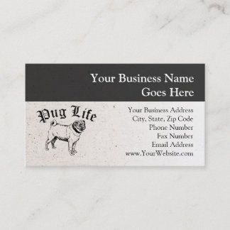Carte De Visite La vie de Pug Drôle de Gangster de Chien
