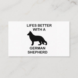Carte De Visite la vie est meilleure avec un berger allemand