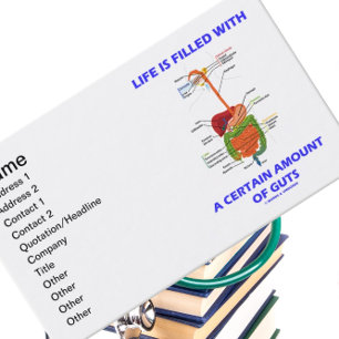 Carte De Visite La Vie Est Remplie D'Une Certaine Quantité De Tach