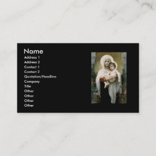Carte De Visite La Vierge des Roses de Bouguereau (1903)