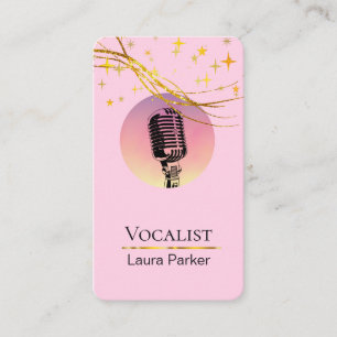 Carte De Visite La voix vocaliste de la musique microphone sur l'a