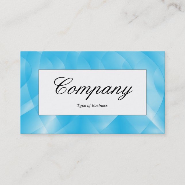Carte De Visite Label central - Courbes bleues (Devant)