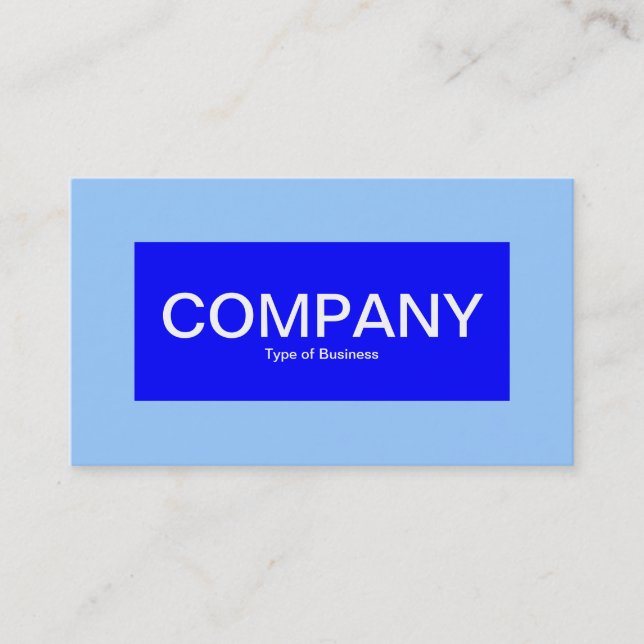 Carte De Visite Label central - Nuances de bleu (Devant)