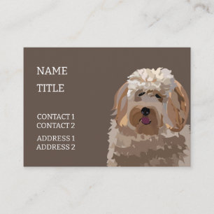Carte De Visite Labradoodle Goldendoodle Caniche Chien Animal fami