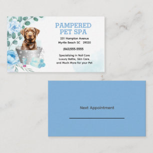 Carte De Visite Labrador Retriever Pet Groomer Spa Nomination