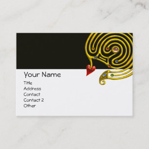 Carte De Visite LABYRINTHE HYPER, noir et blanc