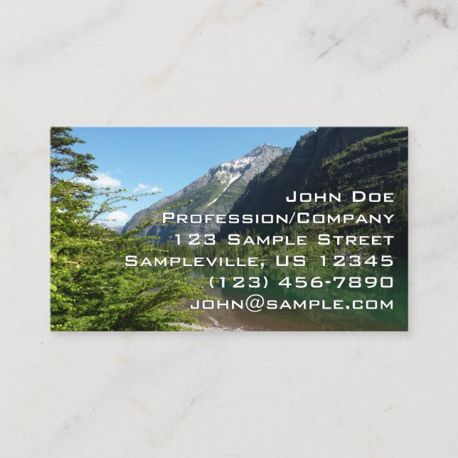 Carte De Visite Lac Avalanche II dans le parc national de Glacier (Devant)