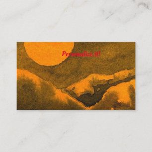 Carte De Visite Lac country la nuit avec les chasseurs ou la lune