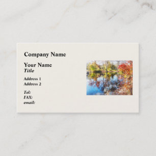 Carte De Visite Lac d'automne