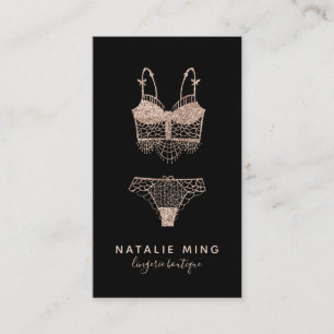 Carte De Visite Lace Lingerie Boutique Logo