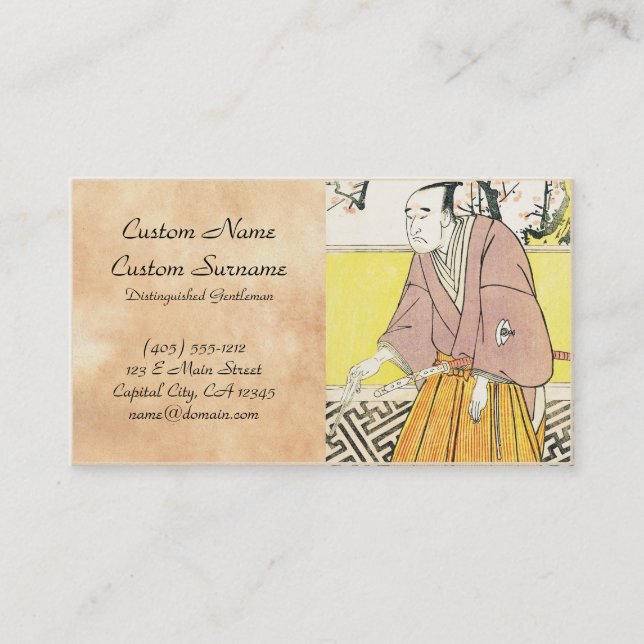 Carte De Visite L'acteur Onoye Matsusuke I en tant qu'homme tenant (Devant)