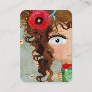 Carte de visite Lady Beautiful Eye Hair Grunge