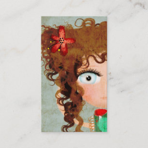 Carte de visite Lady Beautiful Eye Hair Grunge