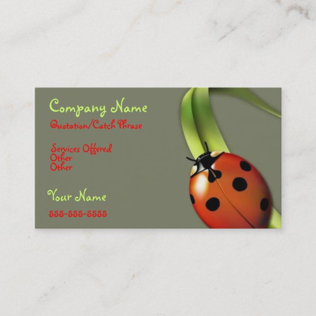 Carte de visite Lady Bug (Devant)
