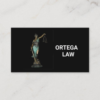 Carte De Visite Lady Justice on Black 2020