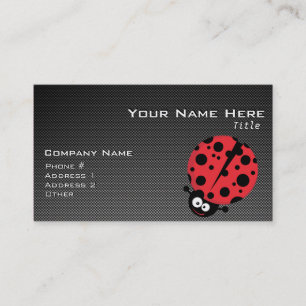 Carte De Visite Ladybug ; Faux Fibre de carbone