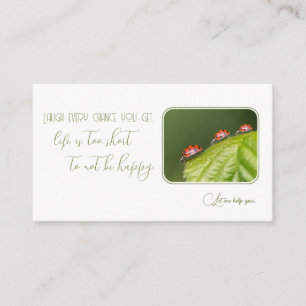 Carte De Visite Ladybugs pour psychologues et psychothérapeutes